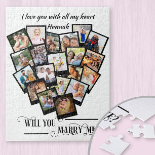 Foto Collage Liebe, die Sie heiraten Puzzle