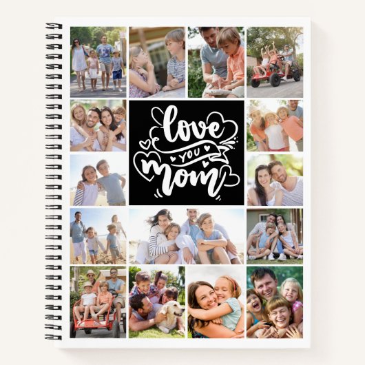 Foto Collage Liebe Sie Mama 15 Bilder Notizblock (Vorderseite)