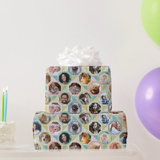 Foto Collage Light Quilt Look 28 Bilder leicht Geschenkpapier (Partygeschenke)