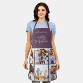 Foto Collage lila mädchenhafte Mütter der modernen Schürze (Getragen)