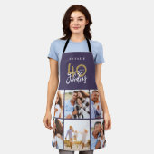 Foto Collage lila und Gold 40. Geburtstag Schürze (Getragen)