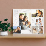 Foto Collage - Love Life with you - Gray Marble Leinwanddruck<br><div class="desc">Stilvoll gewickelte Leinwand, die Sie mit 5 Ihrer Lieblings-Fotos personalisieren können. Die Vorlage ist für Sie bereit, um Ihre Fotos hinzuzufügen, die von verlassen nach rechts arbeiten. Ihre Fotos sind Set gegen einen modernen, grauen und weißen Wassermarmor mit einem eleganten geometrischen Design in Grau und Korallen. Der Wortlaut lautet "Leben...</div>