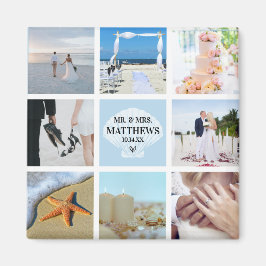 Foto Collage Magnet Gastgeschenk Hochzeit Seashell
