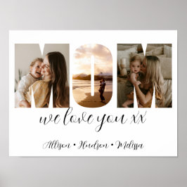 Foto Collage Mama Mütter Tagesgeschenk mit Kindern Poster