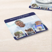 Foto Collage Marinebar Geburtstagsparty Rechteckiger Pappuntersetzer (angewinkelt)