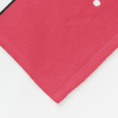 Foto Collage meine Familie weiß rot Fleecedecke (Ecke)