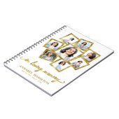 Foto Collage Memorial Beerdigung Gastbuch Notizblock (Linke Seite)