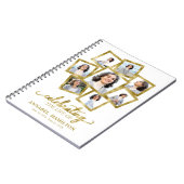 Foto Collage Memorial Beerdigung Gastbuch Notizblock (Linke Seite)