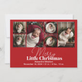 Foto Collage Merry Little Christmas Feiertagskarte (Vorderseite)
