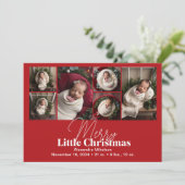 Foto Collage Merry Little Christmas Feiertagskarte (Stehend Vorderseite)