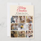 Foto Collage Minimal Einfache Moderne Weihnachten Karte (Vorderseite)