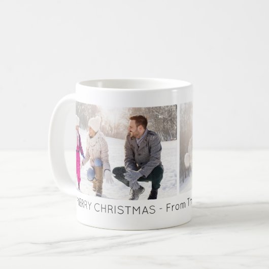 Foto Collage Minimaler Weihnachtskalender Kaffeetasse (Vorderseite Links)