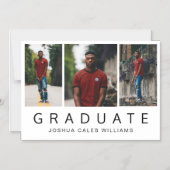 Foto Collage Minimalistisch Typ Abschluss Magneteinladung (Vorderseite)