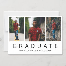 Foto Collage Minimalistisch Typ Abschluss Magneteinladung