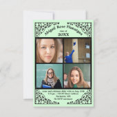 Foto Collage Mint Lace - 3x5 Grad Ankündigung (Vorderseite)