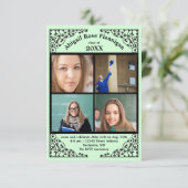 Foto Collage Mint Lace - 3x5 Grad Ankündigung (Stehend Vorderseite)