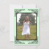Foto Collage Mint Lace - 3x5 Grad Ankündigung (Rückseite)