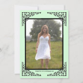 Foto Collage Mint Lace - Abschluss Ankündigung (Rückseite)