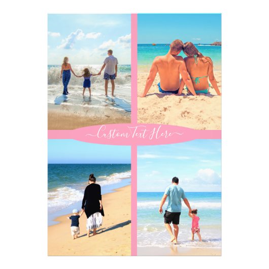 Foto-Collage mit benutzerdefiniertem Text Fotodruck (Vorne)