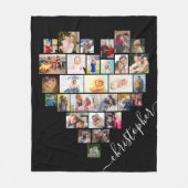 Foto-Collage mit Skriptname Fleecedecke (Vorderseite)