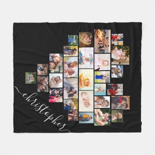 Foto-Collage mit Skriptname Fleecedecke (Vorderseite (Horizontal))