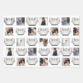 Foto Collage mit Weihnachtspoinsettia und Dekorati Geschenkpapier Set (Vorderseite 2)