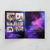 Foto Collage Mittelstufe Abschluss Neon Dankeskarte (Innenseite)