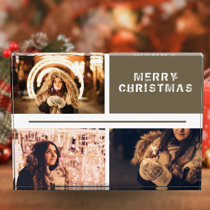 Foto Collage Modern Holiday Weihnachts Foto Block