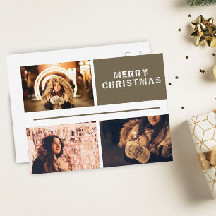 Foto-Collage Moderne Feiertage Frohe Weihnachten Postkarte