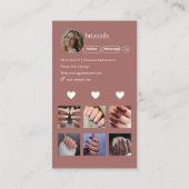 Foto-Collage Moderne Nageltechnikerin QR-Code Visitenkarte (Rückseite)
