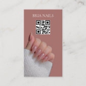 Foto-Collage Moderne Nageltechnikerin QR-Code Visitenkarte (Vorderseite)