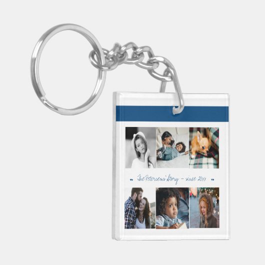 Foto Collage Moderne schicke Familiengestand Sake Schlüsselanhänger (Vorderseite links)