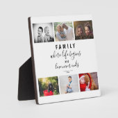 Foto Collage Moderne Skriptfamilie Keepake Sprichw Fotoplatte (Vorderseite)