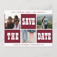 Foto Collage moderne Typografie rett Datum Hochzei