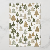 Foto Collage moderne Weihnachtsbäume Folien Feiertagskarte (Rückseite)