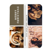 Foto Collage Moderner Urlaub Frohe Weihnachten Magnet (Vertikal)