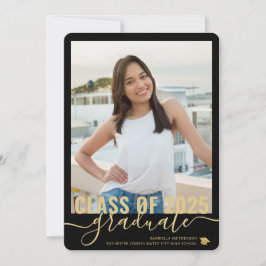 Foto Collage Modernes Black Abschluss Open House Ankündigung