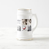 Foto Collage - Modernes Hochzeitsstipendium Bierglas (VorderseiteRechts)