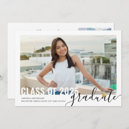 Foto Collage Modernes Script Abschluss Open House Ankündigung