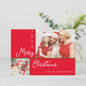 Foto Collage Modernes Skript Weihnachten (Stehend Vorderseite)