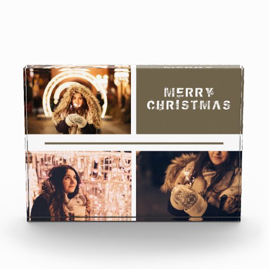 Foto Collage Modernes Weihnachtsgebäck Foto Block (Vorderseite)