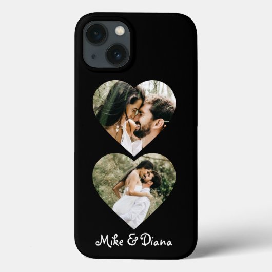 Foto Collage Monogram Couple Wedding Case-Mate iPhone Hülle (Rückseite)