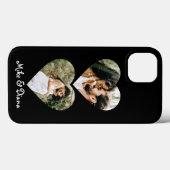 Foto Collage Monogram Couple Wedding Case-Mate iPhone Hülle (Rückseite (Horizontal))