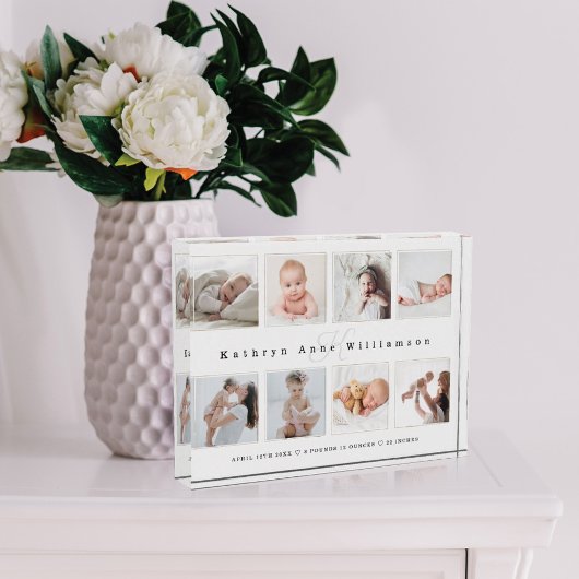 Foto Collage & Monogram für Neugeborene