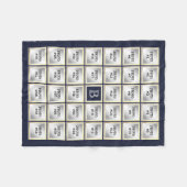 Foto Collage Monogram Gold Frame bearbeitbares Bla Fleecedecke (Vorderseite (Horizontal))