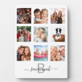 Foto Collage monogram modern Fotoplatte (Vorderseite)