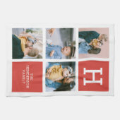 Foto Collage Monogram Modernes Küchentuch (Horizontal)