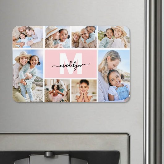 Foto-Collage-Monogramm-Bild Magnet