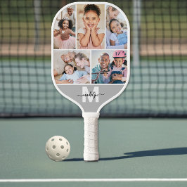 Foto-Collage-Monogramm-Bild Pickleball Schläger