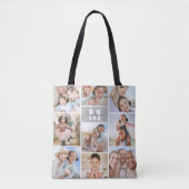 Foto-Collage-Monogramm-Bild Tasche (Vorderseite)